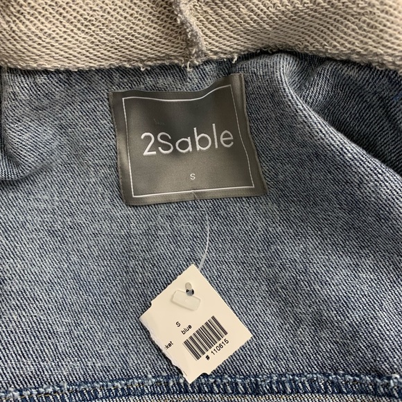 2Sable Denim Hooded Jacket - Picture 5 of 8